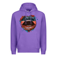 Purple American flag lips 4th of july Premium Hoodie - FaDigitalArtStudio