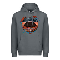 Rock American flag lips 4th of july Premium Hoodie - FaDigitalArtStudio