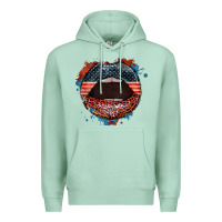 Seafoam American flag lips 4th of july Premium Hoodie - FaDigitalArtStudio