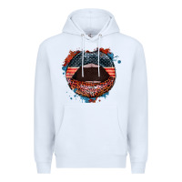 White American flag lips 4th of july Premium Hoodie - FaDigitalArtStudio