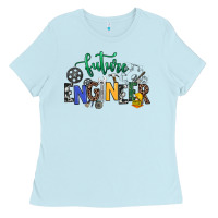 Baby Blue future engineer Ladies Tee - NancyCooperArtShop