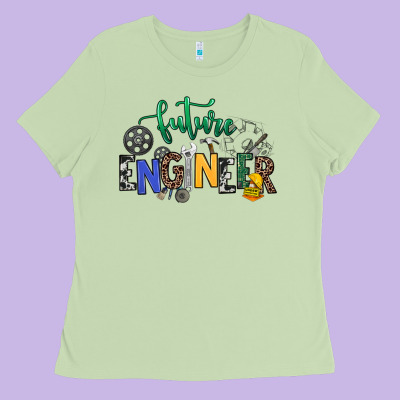 Future Engineer Ladies Tee Designed By Nancycooperartshop
