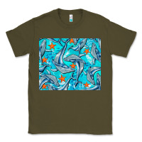 Army Green humpback whale mousepad Classic Tee - BarkalooDesign