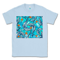 Dusty Blue humpback whale mousepad Classic Tee - BarkalooDesign