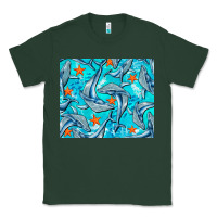 Sports Green humpback whale mousepad Classic Tee - BarkalooDesign