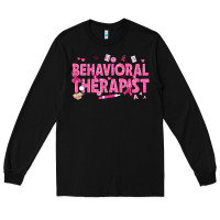 Black Breast Cancer behavioral therapist Long Sleeve Tee - texasbilliewilder
