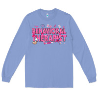 Colony Blue Breast Cancer behavioral therapist Long Sleeve Tee - texasbilliewilder