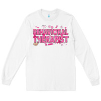 White Breast Cancer behavioral therapist Long Sleeve Tee - texasbilliewilder