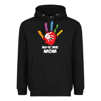 Black LIL Autism Mom Heavyweight Hoodie - CowhideDigitalArt