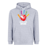Heather Grey LIL Autism Mom Heavyweight Hoodie - CowhideDigitalArt