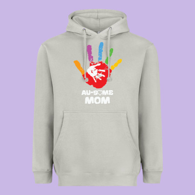 Lil Autism Mom Heavyweight Hoodie Designed By Cowhidedigitalart