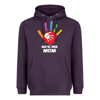 Plum LIL Autism Mom Heavyweight Hoodie - CowhideDigitalArt