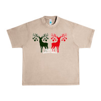 French Oak Merry Christmas Reindeer Urban Heavy Tee - Bettercallsaul
