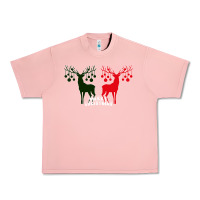 Salmon Merry Christmas Reindeer Urban Heavy Tee - Bettercallsaul