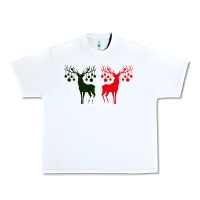 White Merry Christmas Reindeer Urban Heavy Tee - Bettercallsaul