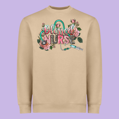 Blessed Nurse Heavyweight Sweatshirt Designed By Cowgirlartshop