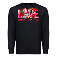 Black Love Valentines Day Gnome Premium Sweatshirt - CowhideDigitalArt