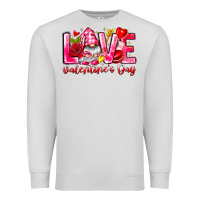 Dove Grey Love Valentines Day Gnome Premium Sweatshirt - CowhideDigitalArt