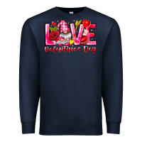Navy Love Valentines Day Gnome Premium Sweatshirt - CowhideDigitalArt