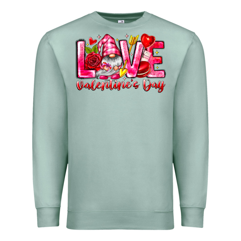 Love Valentines Day Gnome Premium Sweatshirt by CowhideDigitalArt | Teevron