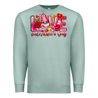 Seafoam Love Valentines Day Gnome Premium Sweatshirt - CowhideDigitalArt