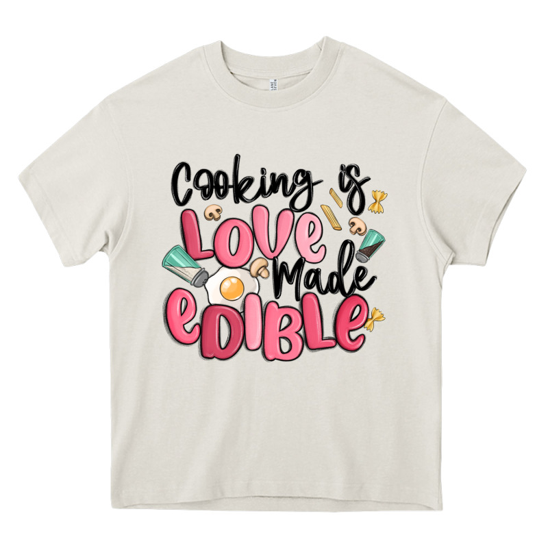 Cooking Is Love Made Edible Heavy Core Tee by MaliasSmallBusiness | Teevron