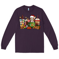 Plum Christmas coffee cups with Beagle Long Sleeve Tee - RanaPortraitStore