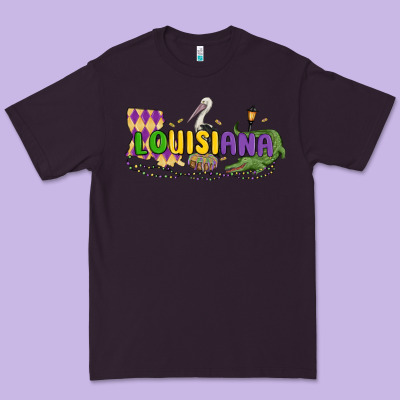 Louisiana Mardi Gras Premium Tee Designed By Maliassmallbusiness