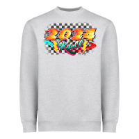 Heather Grey Race 2024 Heavyweight Sweatshirt - CowGirlArtShop
