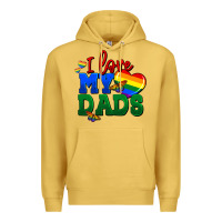 Antique Gold I love my dads Premium Hoodie - FaDigitalArtStudio