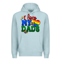 Blue Mist I love my dads Premium Hoodie - FaDigitalArtStudio