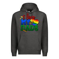 Charcoal Heather I love my dads Premium Hoodie - FaDigitalArtStudio