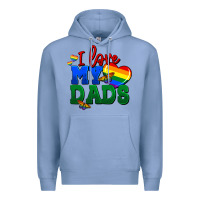 Colony Blue I love my dads Premium Hoodie - FaDigitalArtStudio
