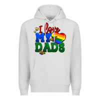 Dove Grey I love my dads Premium Hoodie - FaDigitalArtStudio