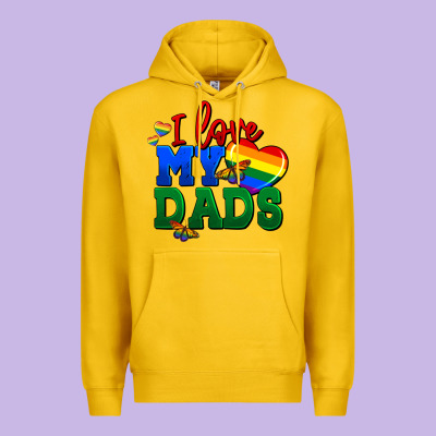 I Love My Dads Premium Hoodie Designed By Fadigitalartstudio