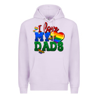 Lilac I love my dads Premium Hoodie - FaDigitalArtStudio