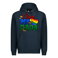 Navy I love my dads Premium Hoodie - FaDigitalArtStudio