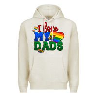 Oatmeal Heather I love my dads Premium Hoodie - FaDigitalArtStudio