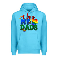 Ocean Blue I love my dads Premium Hoodie - FaDigitalArtStudio
