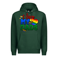 Sports Green I love my dads Premium Hoodie - FaDigitalArtStudio