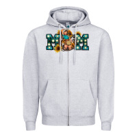 Heather Grey Western Mom Mother's Day Zipper Hoodie - FaDigitalArtStudio