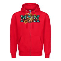 Red Western Mom Mother's Day Zipper Hoodie - FaDigitalArtStudio