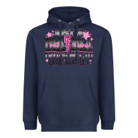 Navy Just a Mama Out Here Trying Not To Raise Assholes Heavyweight Hoodie - CowhideDigitalArt