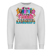 Dove Grey ive survived too many storms to be thered by raind Premium Sweatshirt - CowhideDigitalArt