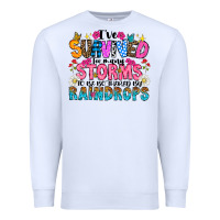 White ive survived too many storms to be thered by raind Premium Sweatshirt - CowhideDigitalArt