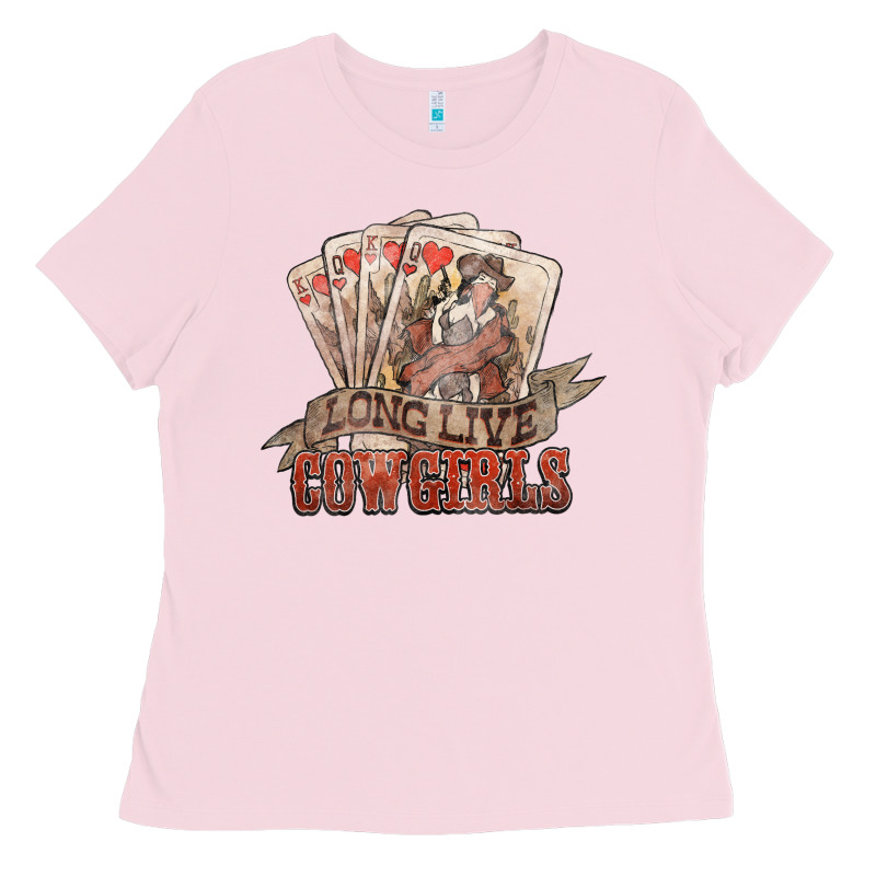 Long Live Cowgirls Cards Ladies Tee by NancyCooperArtShop | Teevron