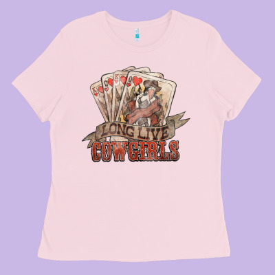 Long Live Cowgirls Cards Ladies Tee Designed By Nancycooperartshop