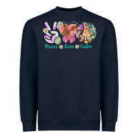 Navy Peace love Easter Day Heavyweight Sweatshirt - HowdyJamesFarm