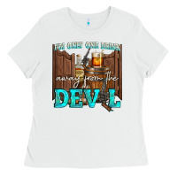 White im only one drink Ladies Tee - NancyCooperArtShop