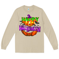Mushroom Happy Halloween Long Sleeve Tee - NancyCooperArtShop